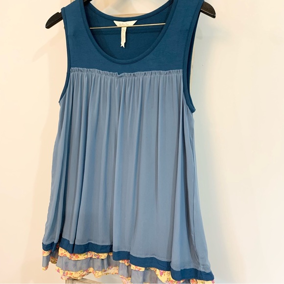 Matilda Jane School Spirit Layered Tank Tunic Blue Size Small - Picture 7 of 13